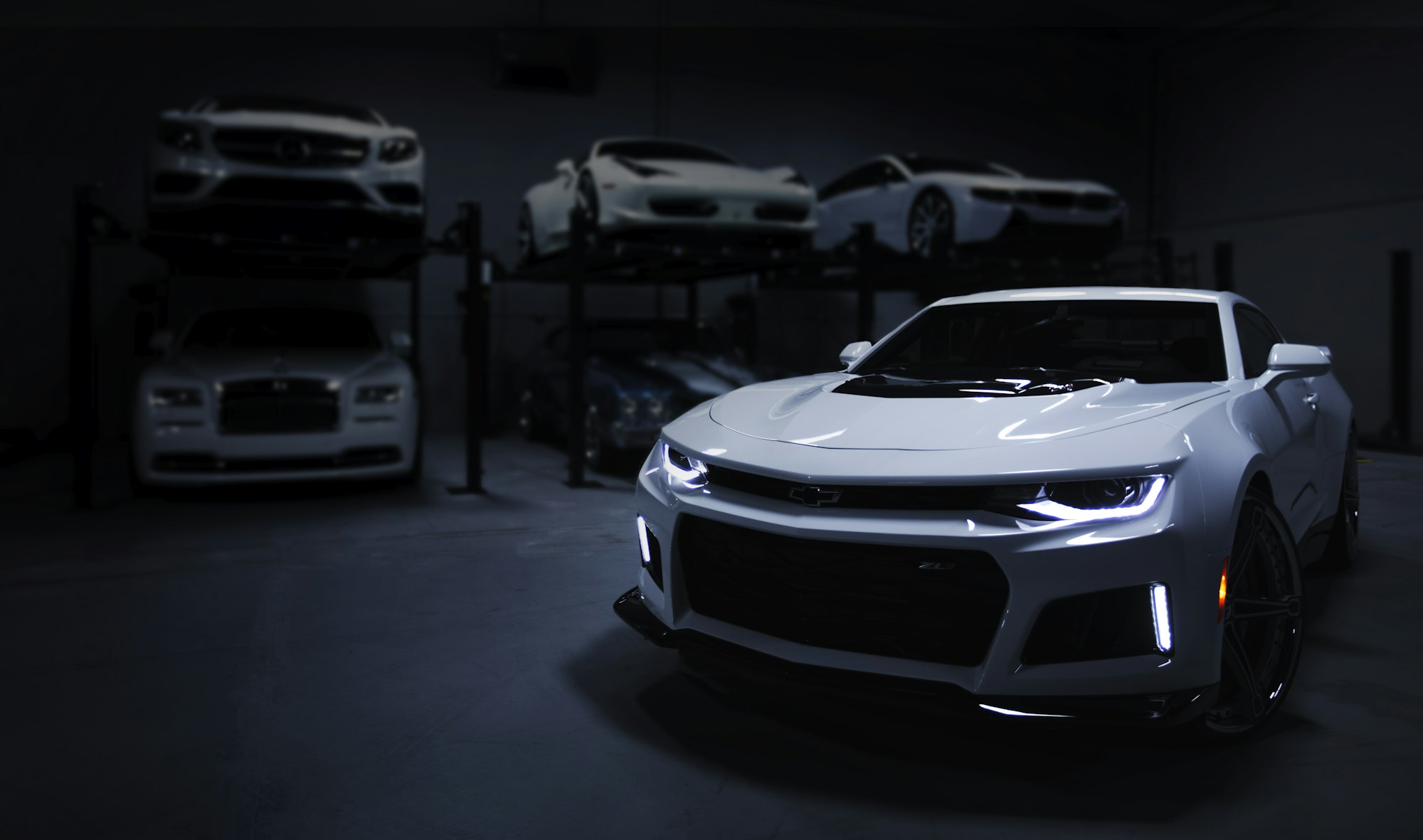 Sports car front detail