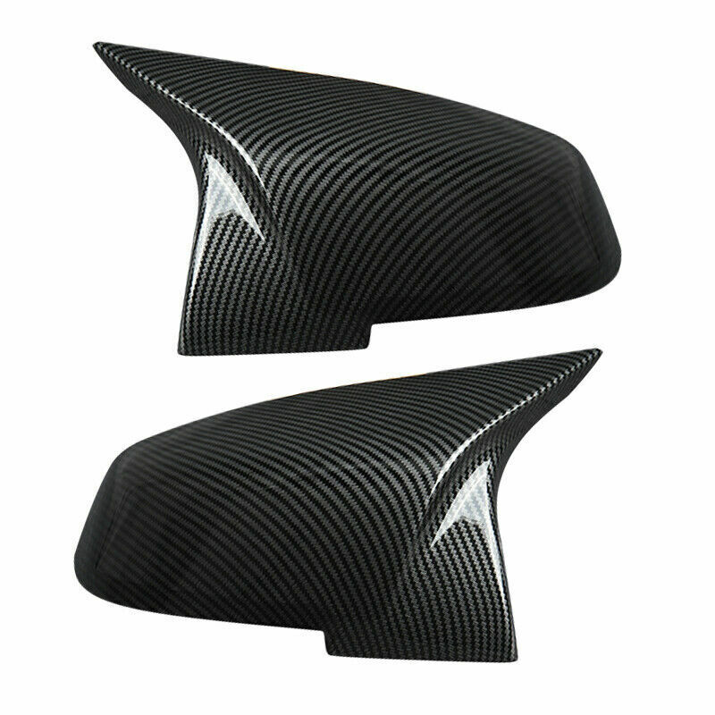 2x Faux Carbon Fibre Mirror Caps